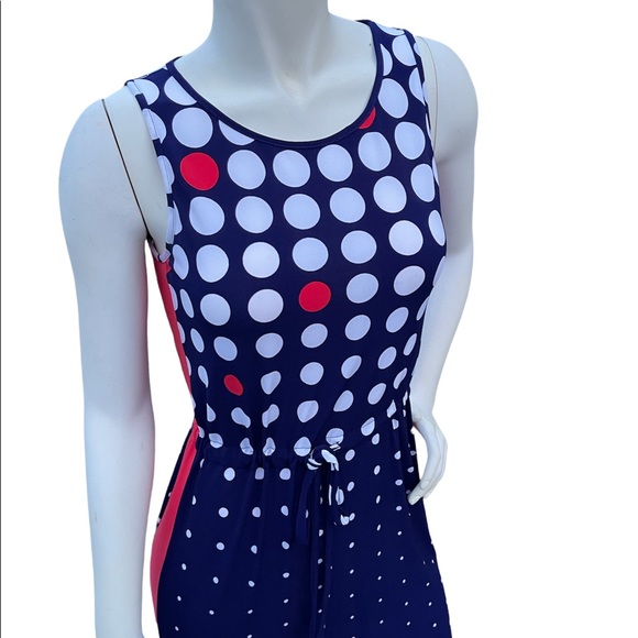 Nine West Polka Dot Sleeveless Dress Size 2P - Picture 8 of 11